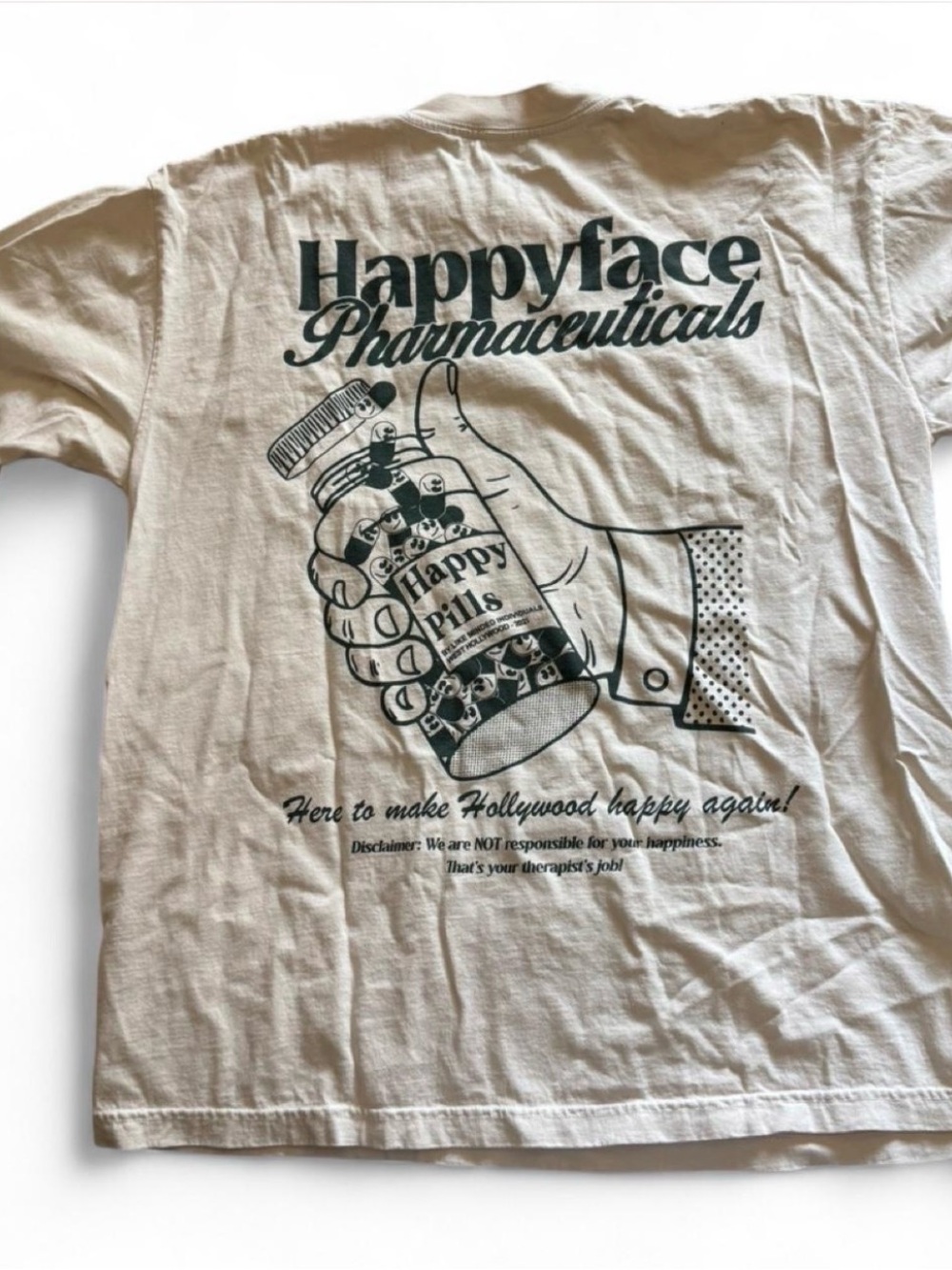 Los Angeles Apparel Cream Graphic Tee Label Detail